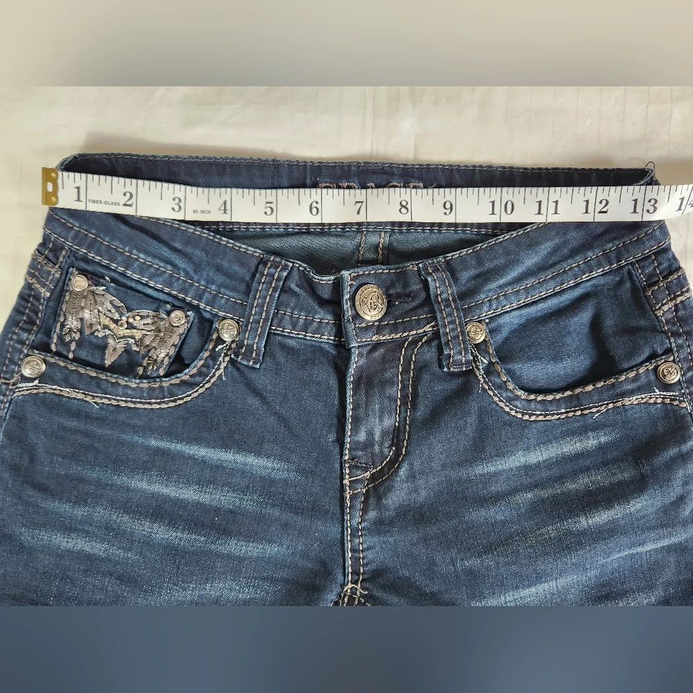 Grace In LA Dark Blue Boot Cut Jeans Size 26 SKU F20 - Picture 4 of 6